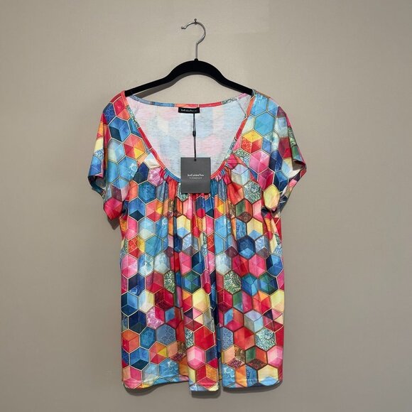 Just Fashion Now Tops - Multi-Colored Womens Blouse, S